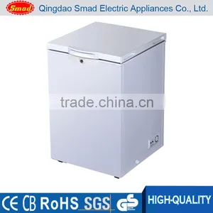 Portable Top Open Solid Door Deep Chest Chiller Freezer With Wheels thumbnail-2