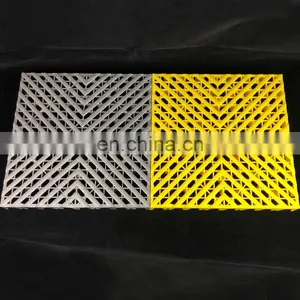 Non Slip Floor Tile Garage Removable Plastic Grille Interlocking Ground Mat Solid Cover Plate thumbnail-3