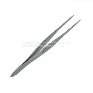 Industrial Tweezers Swiss High Elastic Antimagnetic Acid Proof Stainless Steel Curved Point Precision 10cm Tweezers thumbnail-1