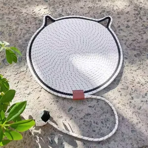 Meow Love Multi-functional Custom Color Natural Sisal Cat Scratch Board Carpet Cotton Rope Pet Sleeping Mat For Cat Grinding Claw Playing thumbnail-5