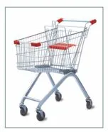 Power Coated Metal Store Supermarket Shopping Trolley Cart thumbnail-1