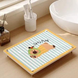 Sheenyoo Absorbent and Quick Drying Custom Printing Diatomite Stone Drying Mat for Kitchen Counter thumbnail-1