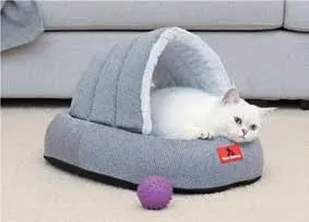 Creative Slippers Shape Pet Bed With Memory Foam Cushion thumbnail-1