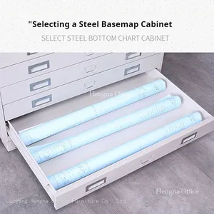 A1 Size Blueprint Storage Cabinet for Tech Parks, Stackable Cold Rolled Steel Flat File, KD Structure for Bulk B2B Wholesale-OEM/ODM Supported thumbnail-3