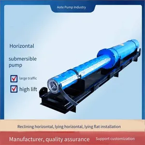 Horizontal Submersible Pumps for Mine Pits, Used for Open-pit Mine Drainage. Large-flow Horizontal Submersible Pumps With a Complete Range of Models and Customizable. thumbnail-3