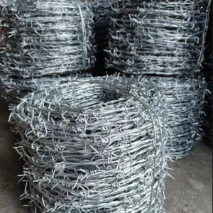 Farm Protection Barbed Wire Fence Hot Dipped Galvanized Steel Wire for Prisons thumbnail-5