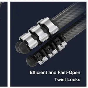 Factory Homemade High Quality Carbon Fiber Professional Dslr Video Camera Tripod With Gimbal Large Tripod for Watch Bird TC-204BF thumbnail-3