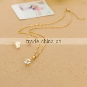 Wedding Jewelry Sets Gold Plated Necklace and Earring Set Diamond Luxury Necklace thumbnail-2