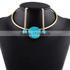 Fashion Jewelry Vintage Resin National Style Simple Women Necklace Set thumbnail-4