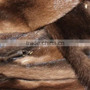 Cheap Price Luxury Raw Real Mink Fur Pelt Black Coffee Natural Fur Plate thumbnail-3