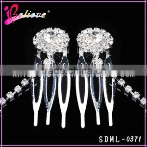 Bling Bling Crystal Bridal Headpiece Luxury Hair Jewelry Rhinestone Chain Head Jewelry thumbnail-2