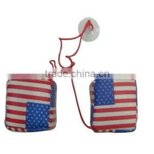 Fabric Dice Car Hanger,fabric USA Flag Dice, Promotional Gift Country Falg Souvenirs for Sport Fans thumbnail-1