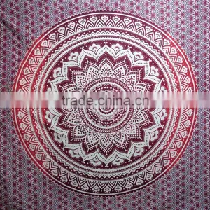 Bohemian Handmade Bed Cover Mandala Beach Throw Wall Hanging Cotton Tapestry thumbnail-2