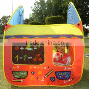 Foldable Pop Up Play Tent With 2 Doors and 2 Mesh Windows Pvc Child Game House Kids Single Layer Play Camping Tent thumbnail-2