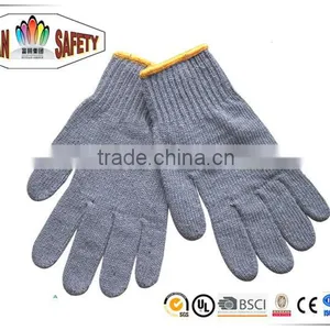 FTSAFETY 7 Gauge Grey Cotton-polyester String Knitted Working Gloves thumbnail-1
