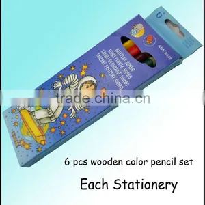 7inch Promotional Multi Colored Wooden Colour Pencil Crayon Set thumbnail-1