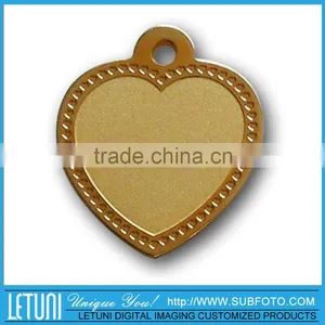Sublimation 18K Gold Heart Pendant Blanks China thumbnail-1