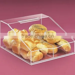 Bagels Donuts 3 Tray Bakery Clear Acrylic Display Case With Rear Doors Quality Choice thumbnail-2
