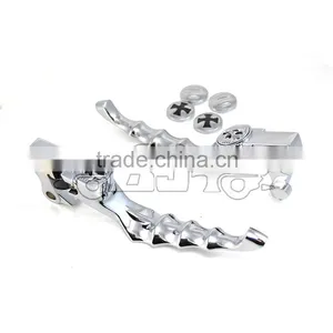 BJ-LS241-023 Super Quality Chrome Billet Aluminum Skull Motorcycle Clutch Brake Lever thumbnail-1