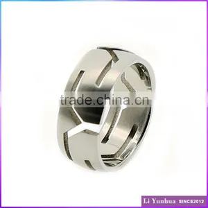 Stainless Steel Wire Cut Simple Line Ring For Boyfriend thumbnail-1