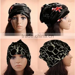 Women Fashion Style Allover Print New Design String Kniting Cap thumbnail-5