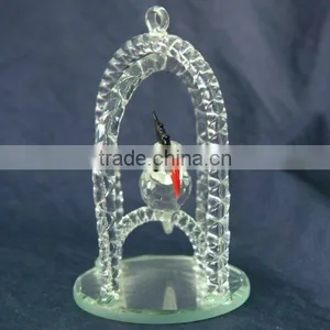 Crystal Animal Crystal Parrot in a Cage thumbnail-1