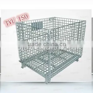 Industrial Rolling Metal Wire Container Storage Cage thumbnail-1
