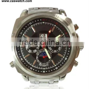 Big Heavy Stainless Steel Mechanical Watch thumbnail-1