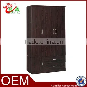 Modern High Quality 3 Doors With Drawer Shoe Rack Cabinet Wooden Wardrobe Clothes Closet thumbnail-1