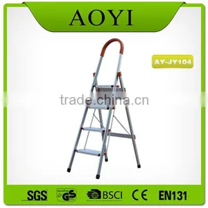 Household 4 Step Stool Ladder Ladders With Rail Handrail AY-JY104 With En131 thumbnail-1