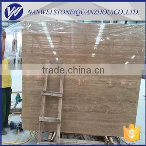 Top Polished Brown Color Travertine Marble Noce Travertine Marble Slabs and Tiles thumbnail-3