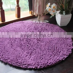 High Pile Shaggy Carpet Living Room Floor Mat and Rugs Round Shape thumbnail-3