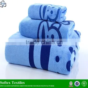 China Manufacturer Lovely Cartoon Design 27*54 Inch Microfiber Towel Bath thumbnail-1