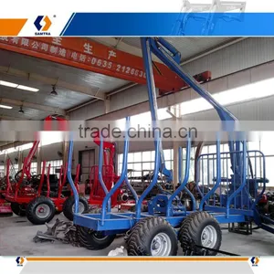 5ton 8ton Log Trailer With Crane for Forestry Working thumbnail-4