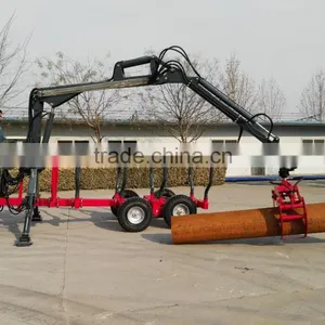 Log Loader With Trailer, Tractor Log Grapple,Forestry Trailer With Crane(Grapple) thumbnail-4