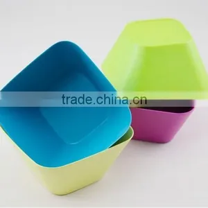 Bamboo Fiber Salad Square Bowl thumbnail-4