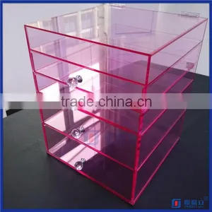 Factory Wholesale Popular Acrylic Clear Makeup Organizer w/ DIVIDERS thumbnail-5