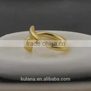 Fashionable Free Size Nail Stainless Steel Rings for Women thumbnail-5