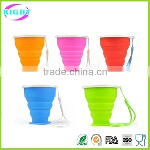 Food Grade Foldable Drinkware Collapsible Silicon Cup thumbnail-5
