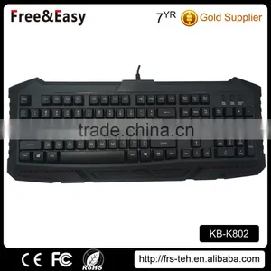 Factory Price USB 104 Keys RGB Backligth Computer Gaming Keyboard thumbnail-1