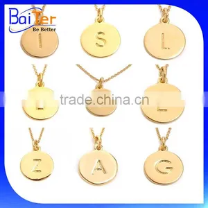 Custom 925 Sterling Silver Gold Initial Pendant For Necklace thumbnail-1