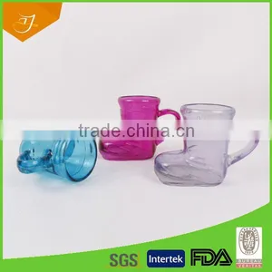 Boot Shape Glass Mug, Hot Selling Colourful Glass Mug thumbnail-2