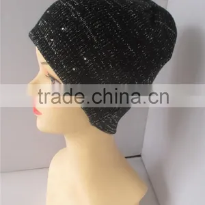 Crystal Decoration Soft Acrylic Custom Design cc Beanie Wholesale thumbnail-5