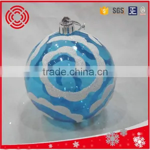 Promotional Lake Blue Transparent Plastic Christmas Ball for Tree Decoratrion thumbnail-4