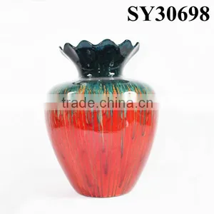 Glazed Vase for Sale Cheap Tall Red Flower Vase thumbnail-3