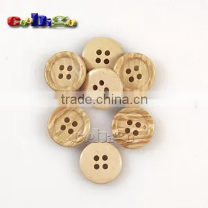 15mm(24L)Dia Deep Grain Imitation Wood Resin Round Buttons for Sewing Craft DIY Bag Appreal Accessories #FLN003-15B thumbnail-2