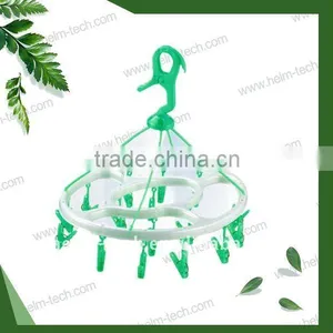 Household Products Ellipse-shaped Plastic Clothes Hanger(16pegs)-3075 thumbnail-1