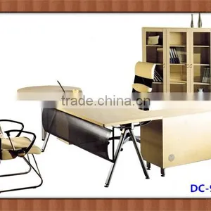 Factory Price Wooden Computer Desk With Bookshelf thumbnail-1