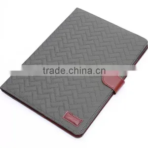 Fashion Luxury Grid Soft Leather Case For IPad Air 2 thumbnail-6