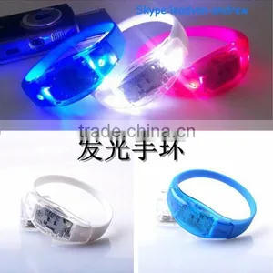 Large Events Massive Dance Festivals Custom Sound Activated Glow Flashing Led Bracelet Wristband thumbnail-5